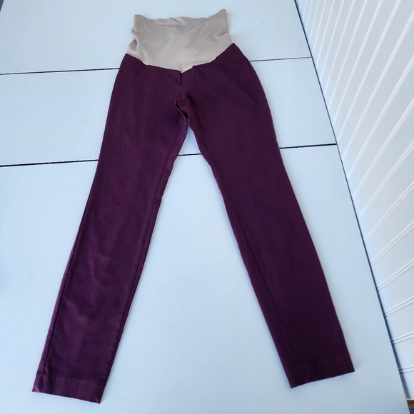 Motherhood Maternity Pants - Motherhood Maternity Womens Burgundy Maroon Stretch Pants Comfy Sz M